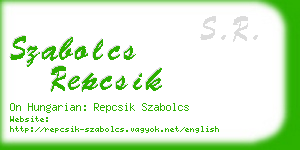 szabolcs repcsik business card